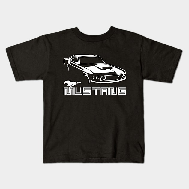 Ford Mustang Boss 429 Vintage Kids T-Shirt by autoblastid